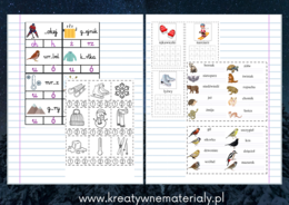 Wklejki do zeszytu - Zima