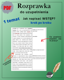 Rozprawka do uzupełnienia - egzamin ósmoklasisty (1 temat - odpowiedzialność)
