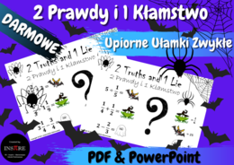 DARMOWE 2 Prawdy i 1 Kłamstwo. Halloween Upiorne Ułamki Zwykłe.