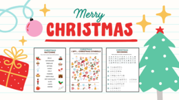 CHRISTMAS MEGA PACK – zestaw gier, kart pracy i aktywności świątecznych dla klas 1–3 | Christmas Worksheets (wykreślanki, kodowanie, krzyżówka, kolorowanki, gry typu memory, domino, Ja mam... Kto ma...i WIĘCEJ!)