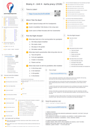 Brainy 4 – Unit 4 – karta pracy