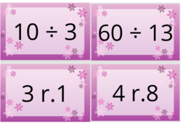 Fiszki z dzielenia z resztą do 100 – do samodzielnego wydruku