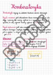 NOTATKA - KOMBINATORYKA - liceum - matematyka