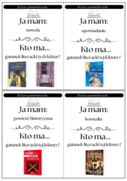 Karty Ja mam, Kto ma? Rodzaje i gatunki literackie, egzamin ósmoklasisty