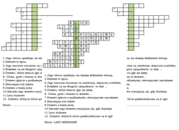Logogryf na podsumowanie lekcji przyrody - Jakie drzewa rosną w lesie?