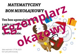 Matematyczny bon mikołajkowy 2024/2025