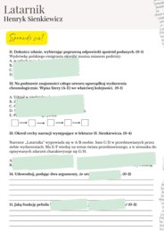 Latarnik Henryk Sienkiewicz - opracowanie do E8 + 15 przykładowych zadań egzaminacyjnych