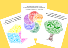 Wakacje - chmura wyrazowa i ćwiczenia redakcyjne