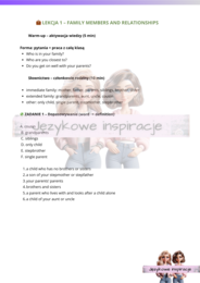E8 - Angielski: Family & Daily Life – Gotowy pakiet 7 krótkich lekcji!