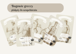 Bogowie greccy - plakaty do uzupełnienia