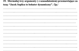 SPRAWDZIAN "PAN TADEUSZ", KL. 7-8, NOWA PP!