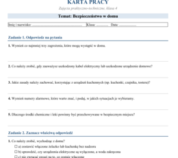ZESTAW KART0 PRACY NA CAŁY ROK  – ZAJĘCIA PRAKTYCZNO-TECHNICZNE, KLASA 4 🔧