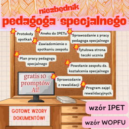 Niezbędnik pedagoga specjalnego - gotowe wzory dokumentów |IPET|WOPFU|Sprawozdania|Protokoły