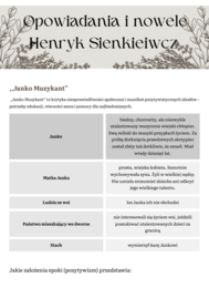 Opowiadania i nowele Henryka Sienkiewicza