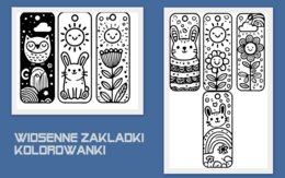 Zakładki wiosenne kolorowanki