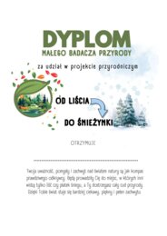 "Od liścia do śnieżynki"- projekt przyrodniczy dla przedszkoli i klas 1-3