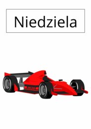 Dni tygodnia z jednorożcami i samochodami