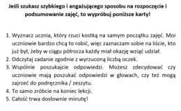 Powtórka na początek i podsumowanie zajęć