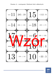Domino - Dzielenie liczb całkowitych | matematyka