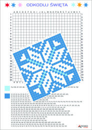Kodowanki zimowe, świąteczne, mikołajkowe- trudne- dyktando graficzne, kolorowanka, kodowanie, zima, Boże Narodzenie, Mikołaj