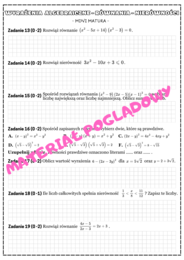 PAKIET - CAŁOŚĆ. Mini matura. Matematyka - zbiór zadań maturalnych