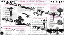 Sketchnotka - notatka „Obszary i obiekty chronione” wykonana w power point do edycji. Przyroda 4; „Poznajemy krajobraz najbliższej okolicy”