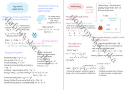 Wyrażenia algebraiczne - notatka
