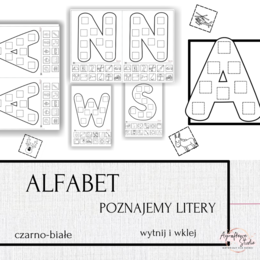 Alfabet - wytnij wklej - Poznajemy litery