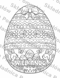 PISANKA - kolorowanka wielkanocna – pakiet: miniatura A4 + plakat XXL (4xA4)