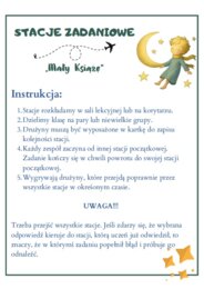 Mały Książę - stacje zadaniowe (lekcja w ruchu)