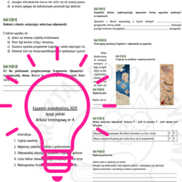 Egzamin ósmoklasisty 2025: język polski – przykładowy arkusz nr 4