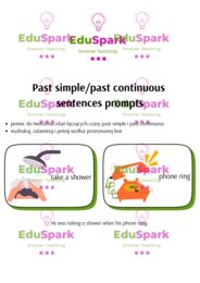 Past Simple Past Continuous obrazki do tworzenia zdań Sentences prompts