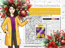Klasa 7. Fizyka. Aerostatyka. Hydrostatyka. Kinematyka. Siła. Fizyczna kolorowanka. Karta pracy. Zadanie. Święta Bożego Narodzenia. Christmas.