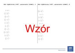 Wzór algebraiczny (A+B)^2, upraszczanie (ułamki) | matematyka, algebra | 26 kolumn