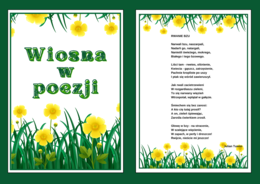 WIOSNA W POEZJI – biblioteka – świetlica – WIERSZE – GAZETKA – wersja 1