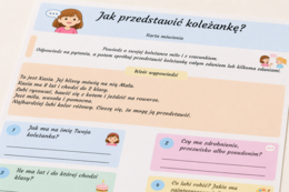 Jak przedstawić koleżankę? – karta mówienia