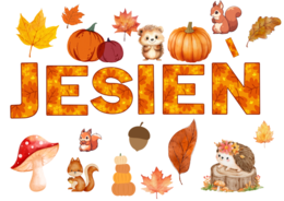 JESIENNA GAZETKA - NAPIS I DEKORACJE