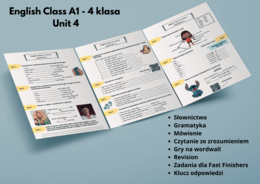 📚 English Class A1 - 4 klasa - Unit 4 ABOUT ME - Zestaw kart pracy