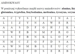 Aminokwasy-wykreślanka