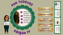 Pan Tadeusz - księga IV- scenariusz lekcji, prezentacja, karty pracy, zadania