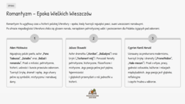 Polscy autorzy literacki- powtórzenie według epok przed egzaminem ósmoklasisty