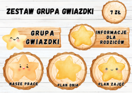 ZESTAW GRUPA GWIAZDY GWIAZDKI GWIAZDECZKI