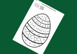 WIELKANOCNA kolorowanka gramatyczna wersja 2 - Wielkanoc - gramatyka - części mowy - czasownik - rzeczownik - przymiotnik