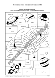 Kosmiczna misja - rzeczowniki i czasowniki