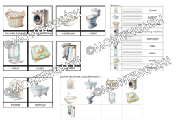 Zestaw kart obrazkowych: IN THE BATHROOM SET 1