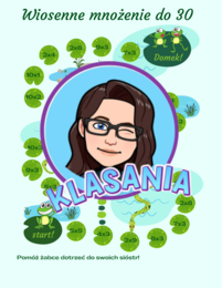 Wiosenne mnożenie- do 30,50,100. Gry planszowe.