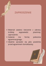 Zaproszenie - ćwiczenie egzaminacyjne