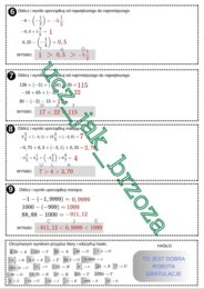 Liczby dodatnie i ujemne, dodawanie i odejmowanie, klasa 6, praca w grupach