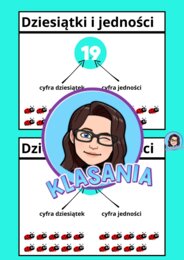 Dziesiątki i jedności - wklejki oraz karty pracy wprowadzające.