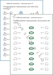 Zestaw tabliczka mnożenia - zwierzaki